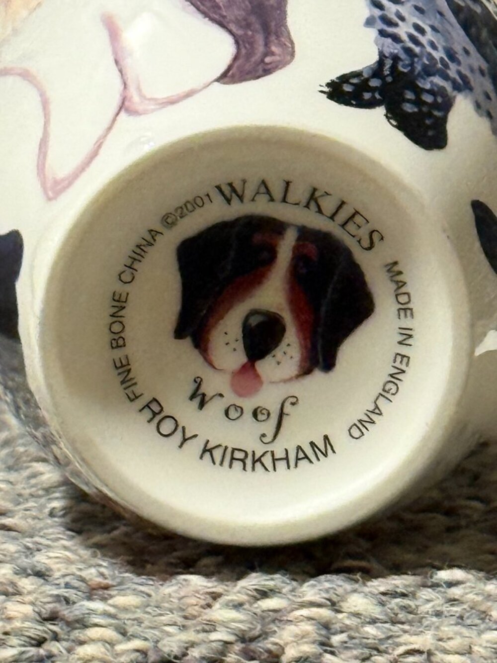 Vintage Walkies Dog Mug By Roy Kirkham 2001 Like New - Picture 6 of 7